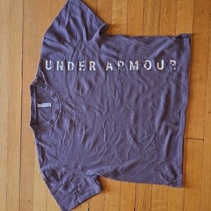 Under Armour UA, Mesh Around Short Sleeve, Ash/Taupe, Women's S